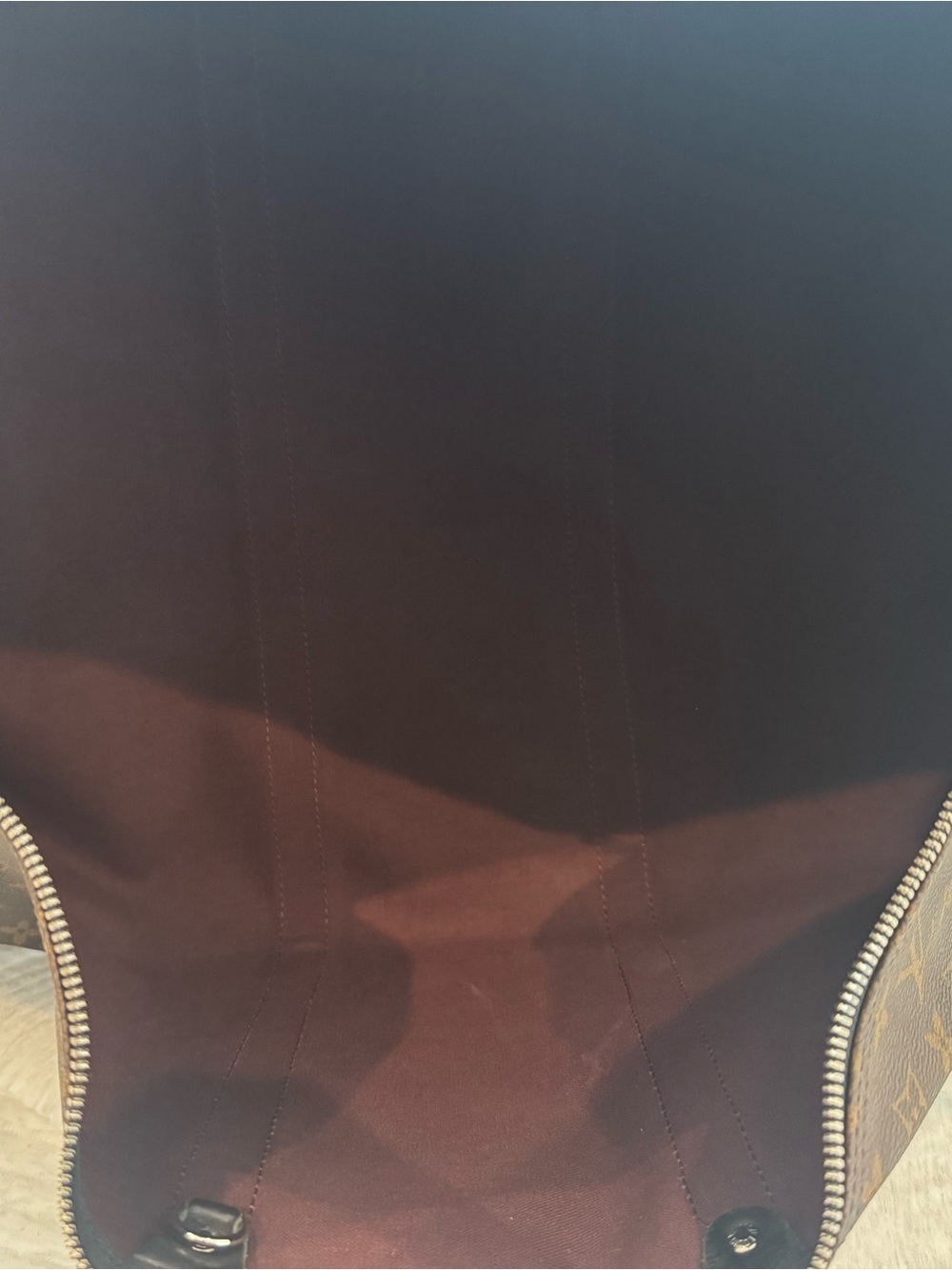 Louis Vuitton Brown Monogram Travel Duffel with Black Trim - Picture 3 of 4